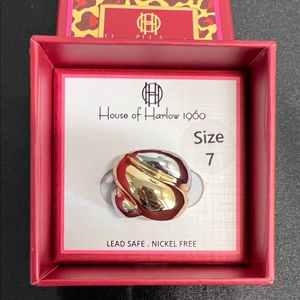 House Of Harlow 1960 Two-Tone Statement Ring Size 7 40$